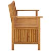 vidaXL Storage Bench Natural wood Solid acacia wood Medium Storage Bench