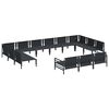 vidaXL Garden Sofa Set with Cushion 13 pcs Black Steel