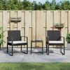 vidaXL Garden Dining Set Black PP Rattan Standard Modular