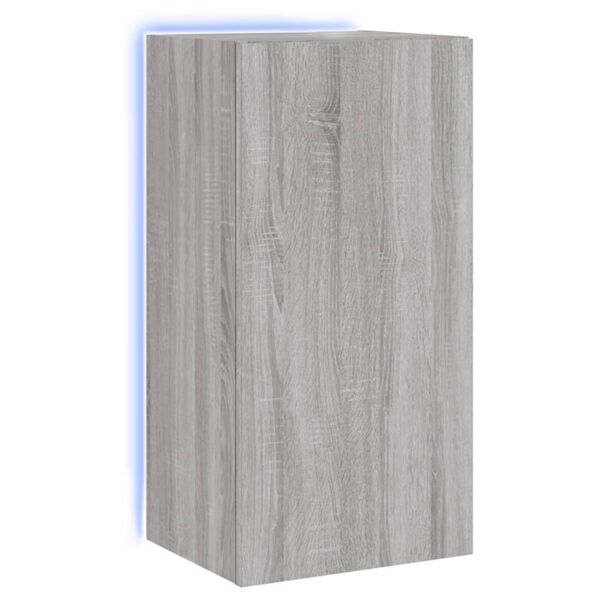 vidaXL TV Wall Cabinet Grey Sonoma Engineered Wood Medium Wall Mounting