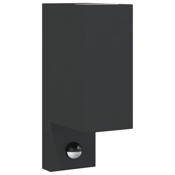vidaXL Outdoor Wall Light Black Die-cast aluminum, glass Standard Lights