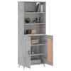 vidaXL Highboard Concrete grey Engineered wood and metal Large Highboard