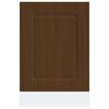 vidaXL Dishwasher Panel Brown Oak Engineered Wood 17.7x0.6x26.4 in
