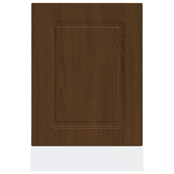 vidaXL Dishwasher Panel Brown Oak Engineered Wood 17.7x0.6x26.4 in