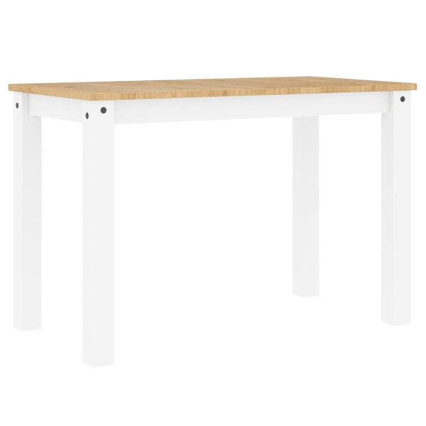vidaXL Dining Table White Solid pine wood 46.1 x 23.6 x 29.5 in