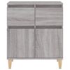 vidaXL Sideboard Grey Sonoma Engineered wood, Solid eucalyptus wood Medium
