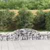 vidaXL Gabion Basket Set of 10 Silver Galvanized Iron Large