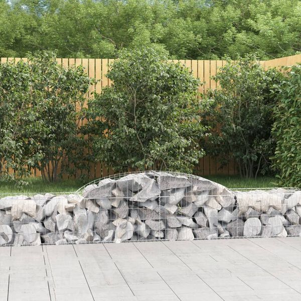 vidaXL Gabion Basket Set of 10 Silver Galvanized Iron Large