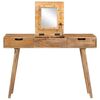 vidaXL Dressing Table Natural Mango Wood Solid Mango Wood, Engineered Wood
