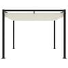 vidaXL Garden Gazebo Cream, Anthracite Steel, Polyester Large