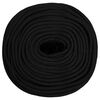 vidaXL Work Rope Black 0.31 " 820.2 ' Polyester