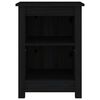 vidaXL Bedside Cabinet Set of 2 Black Solid pine wood