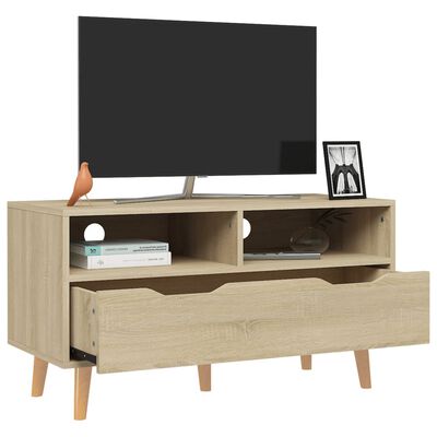 vidaXL TV Stand Sonoma Oak 35.4"x15.7"x19.1" Engineered Wood