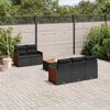 vidaXL Garden Sofa Set Black