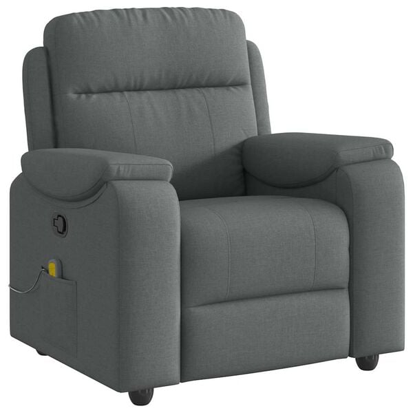 vidaXL Massage Recliner Chair Dark Gray