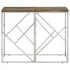 vidaXL Console Table Silver, Varies Stainless steel, Solid reclaimed wood