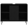 vidaXL Bathroom Cabinet Black 31.50 x 12.99 x 23.62 in Engineered Wood
