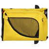 vidaXL Pet Bike Trailer Yellow and Black Oxford Fabric, Iron, PVC Small