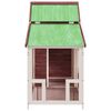 vidaXL Dog Kennel Mocha Solid Pine Wood Large Durable Dog Kennel