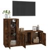 vidaXL TV Cabinet Set Set of 2 Smoked Oak Engineered wood Medium