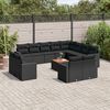 vidaXL Garden Sofa Set Black