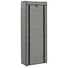 vidaXL Shoe Cabinet Gray Powder-coated tubes and non-woven fabric Medium