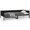 vidaXL Day Bed Black Solid Pine Wood Twin