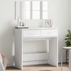 vidaXL Dressing Table White Engineered wood, glass Medium Dressing Table