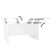 vidaXL Coffee Table White Engineered wood Medium Height-Adjustable
