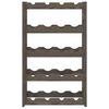 vidaXL Wine Rack for 20 Bottles Grey Solid Wood Pine