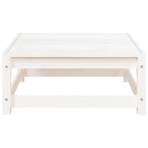 vidaXL Footstool White, Anthracite Solid pine wood, 100% polyester Medium