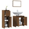 vidaXL Bathroom Furniture Set Brown oak Engineered wood Medium
