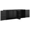 vidaXL Garden Storage Cabinet Black