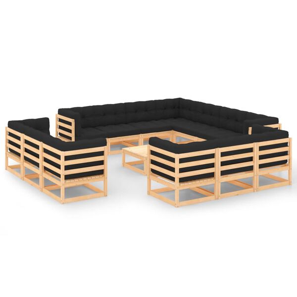 vidaXL Garden Lounge Set Natural Wood