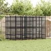 vidaXL Dog Kennel Black Powder-coated steel Large Durable Dog Kennel