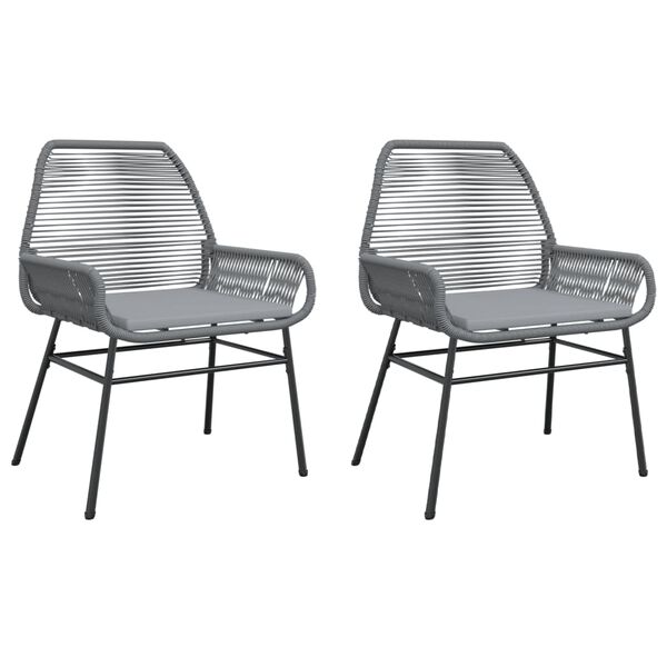 vidaXL Garden Chair Grey PE rattan Medium Durable Garden Chair