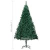 vidaXL Artificial Christmas Tree Green PVC, steel, plastic Large