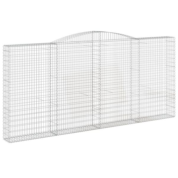 vidaXL Gabion Basket Set of 2 Silver Galvanized iron