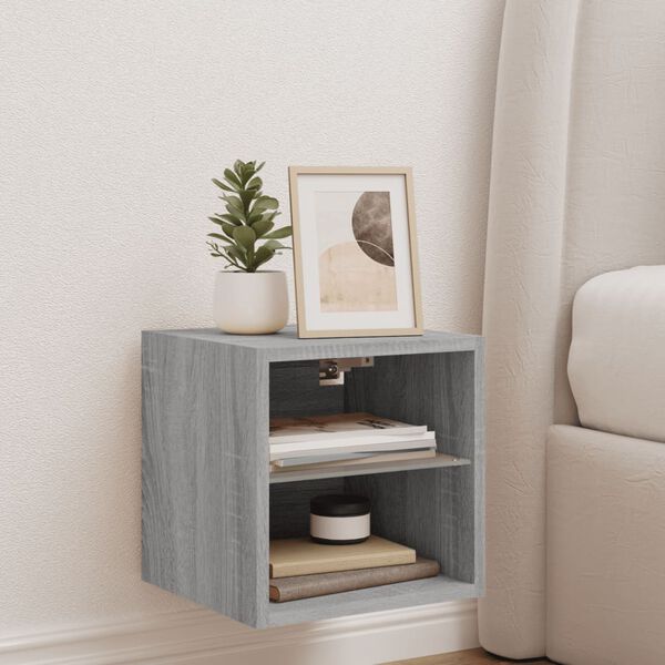 vidaXL TV Wall Cabinet Grey Sonoma Engineered wood