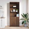vidaXL Highboard Brown Oak Engineered Wood Tall Highboard Rectangular