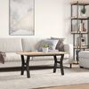 vidaXL Coffee Table Y-Frame 39.4"x19.7"x17.9" Solid Wood Pine and Steel