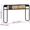 vidaXL Console Table Multicolour Solid reclaimed wood, powder-coated steel