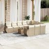vidaXL Garden Sofa Set Beige PE rattan Large Modular Garden Sofa Set