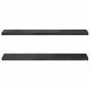 vidaXL Wall Shelf Black Stainless steel with black finish Wall mounting