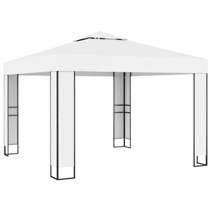 vidaXL Canopy White 100% Polyester with PA coating, Powder-coated steel