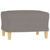 vidaXL Sofa Chair with Footstool Taupe 23.6" Fabric