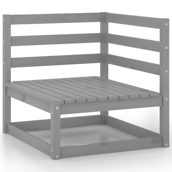 vidaXL Garden Lounge Set Grey Solid pinewood Large Modular