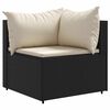 vidaXL Patio Lounge Set Black, Cream White