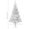 vidaXL Artificial Pre-lit Christmas Tree with Ball Set Silver 70.9" PET