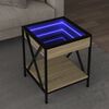 vidaXL Coffee Table Sonoma oak Engineered wood, glass, metal Medium